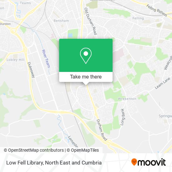 Low Fell Library map