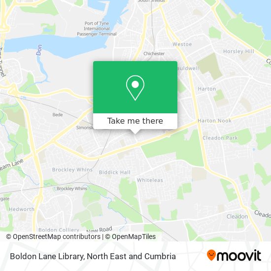 Boldon Lane Library map