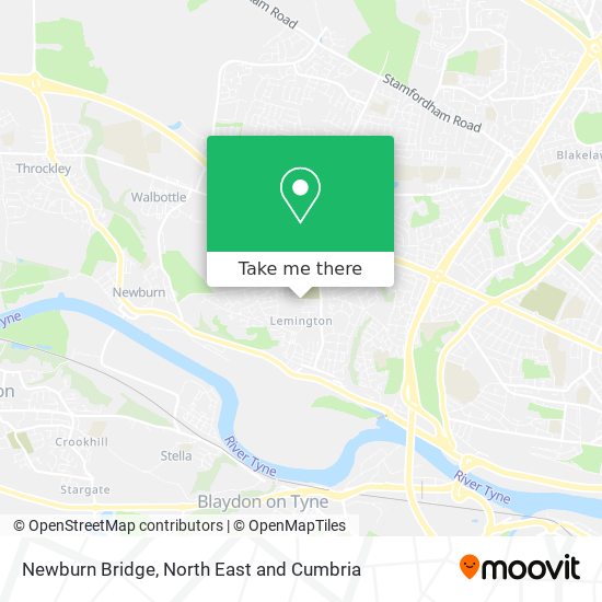 Newburn Bridge map