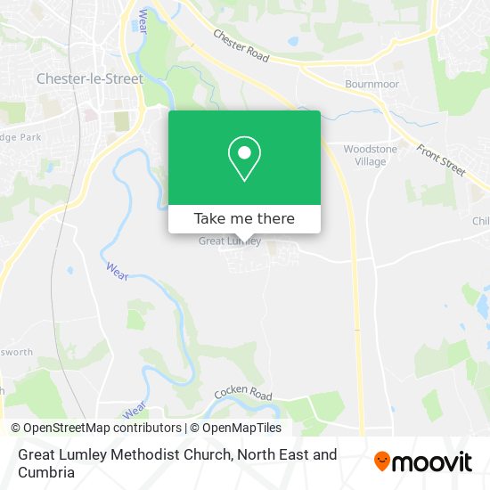 Great Lumley Methodist Church map