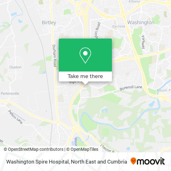 Washington Spire Hospital map