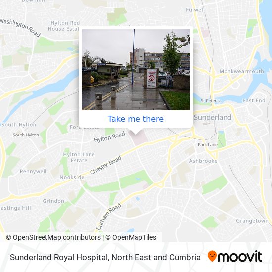 Sunderland Royal Hospital map