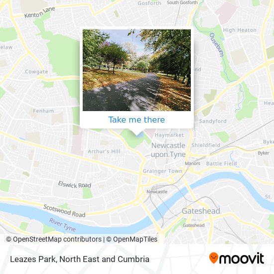 Leazes Park map