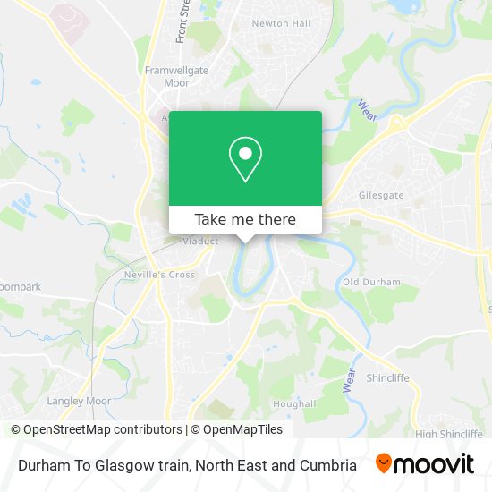 Durham To Glasgow train map
