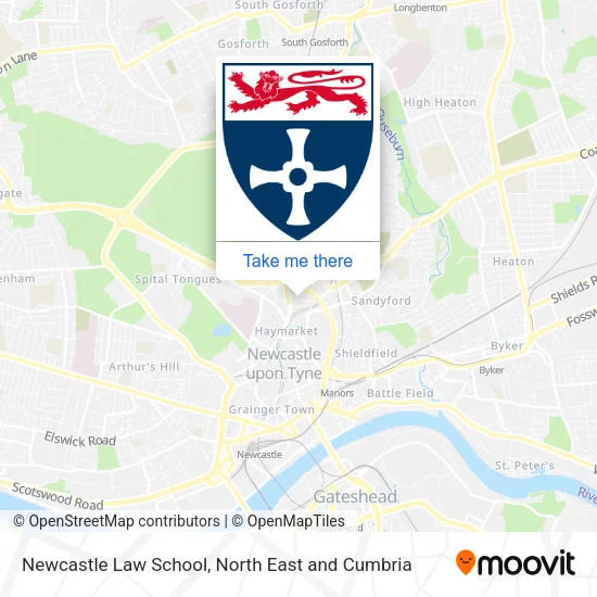 Newcastle Law School map