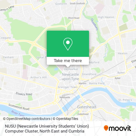 NUSU (Newcastle University Students' Union) Computer Cluster map