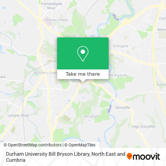 Durham University Bill Bryson Library map