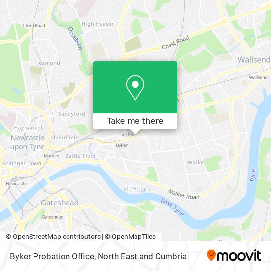 Byker Probation Office map