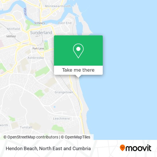 Hendon Beach map