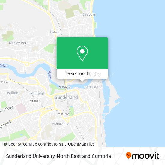Sunderland University map