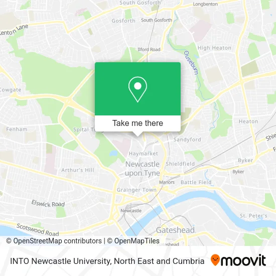 INTO Newcastle University map