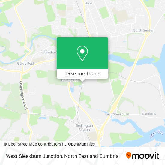 West Sleekburn Junction map