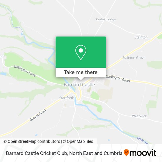 Barnard Castle Cricket Club map