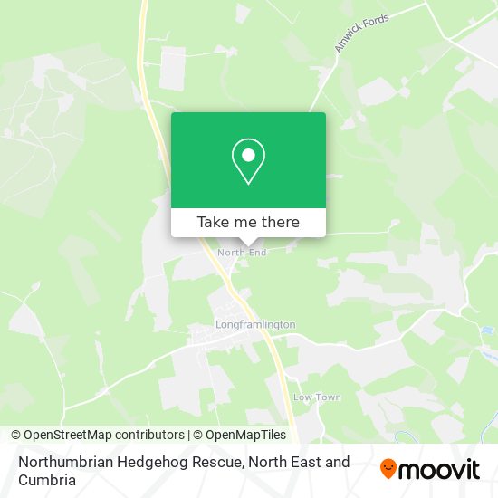 Northumbrian Hedgehog Rescue map