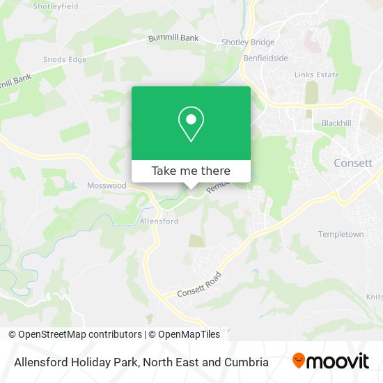 Allensford Holiday Park map