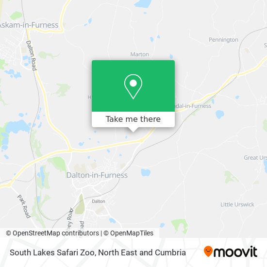 South Lakes Safari Zoo map
