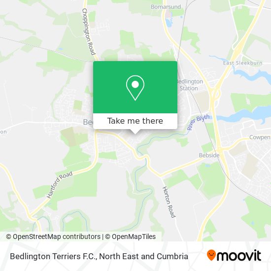 Bedlington Terriers F.C. map