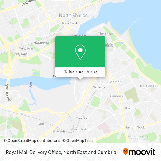 Royal Mail Delivery Office map