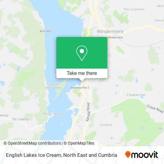 English Lakes Ice Cream map