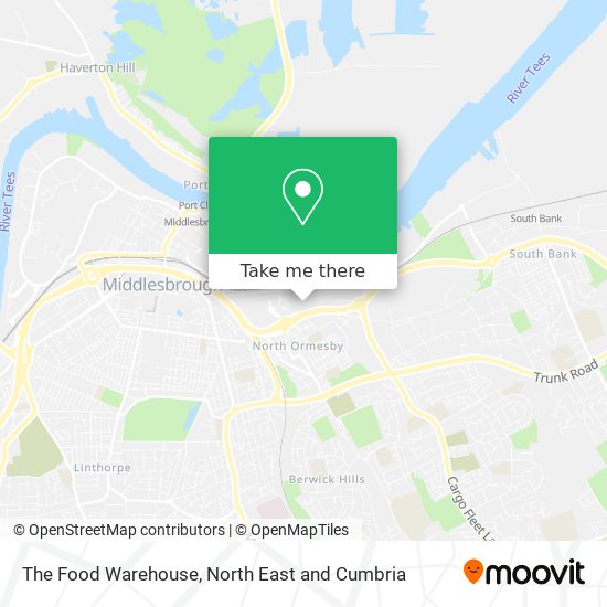 The Food Warehouse map