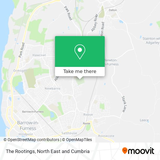 The Rootings map