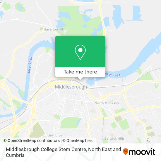 Middlesbrough College Stem Centre map