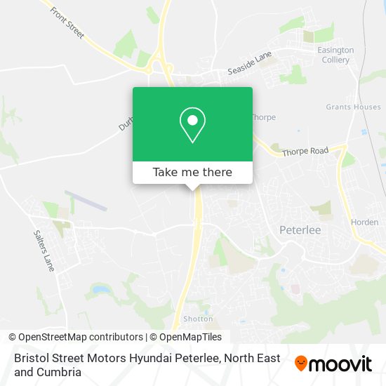 Bristol Street Motors Hyundai Peterlee map