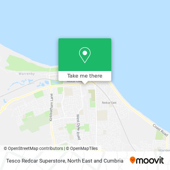 Tesco Redcar Superstore map