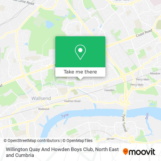 Willington Quay And Howden Boys Club map