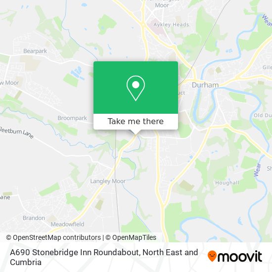 A690 Stonebridge Inn Roundabout map
