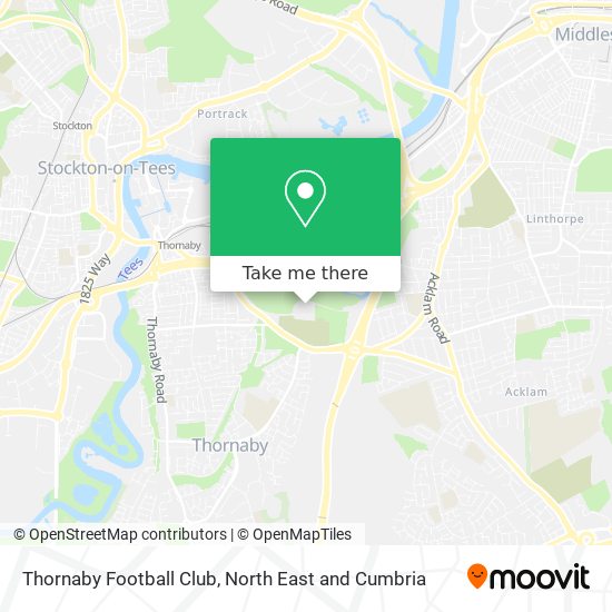 Thornaby Football Club map