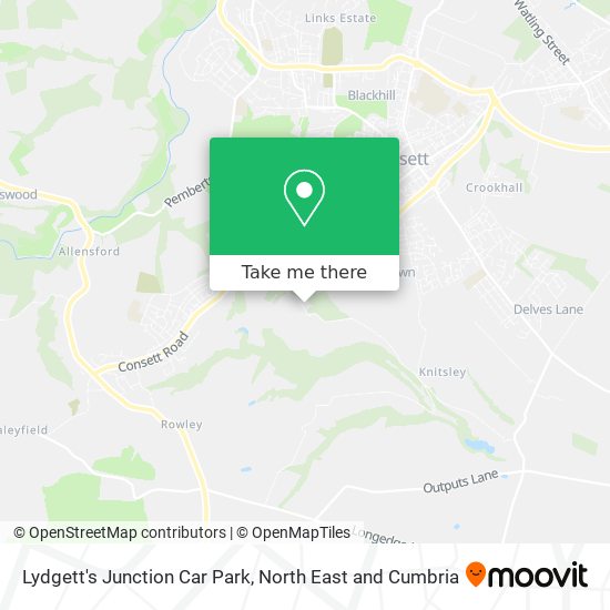 Lydgett's Junction Car Park map