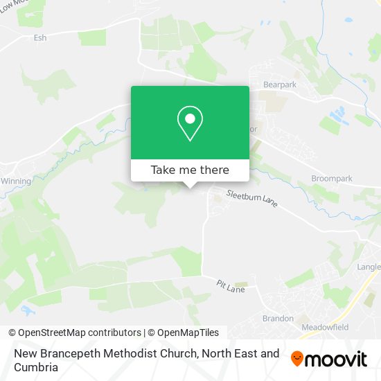 New Brancepeth Methodist Church map