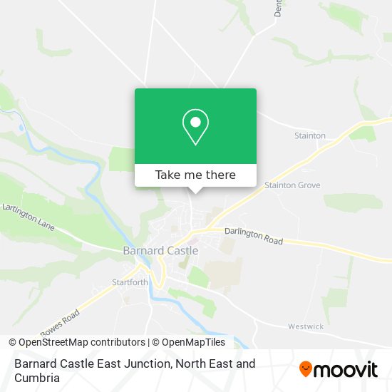 How to get to Barnard Castle East Junction in County Durham by Bus?