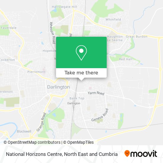 National Horizons Centre map