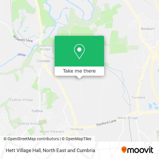 Hett Village Hall map