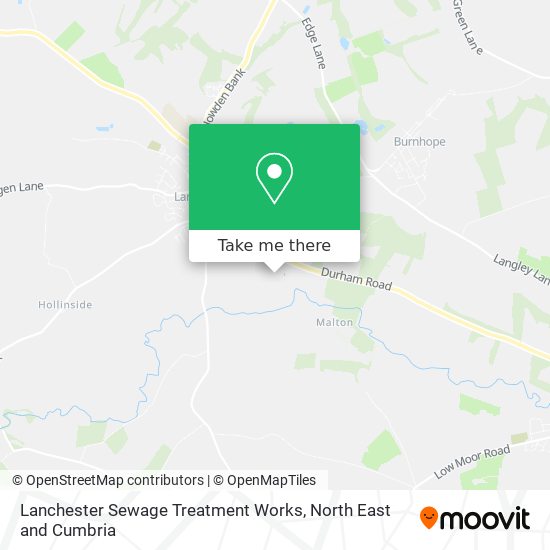 Lanchester Sewage Treatment Works map