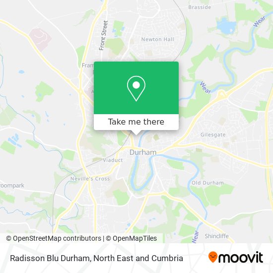 Radisson Blu Durham map