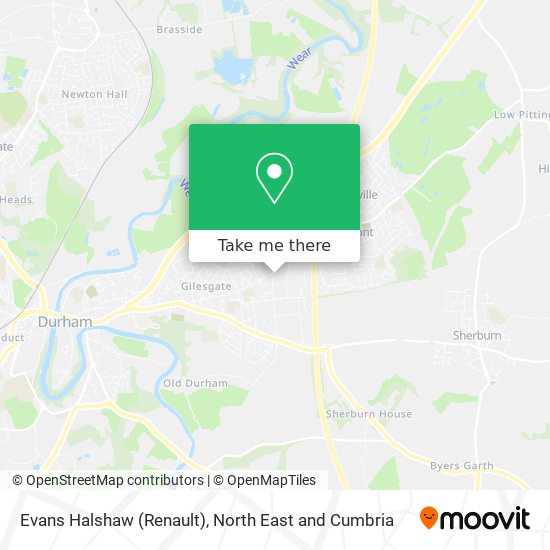 Evans Halshaw (Renault) map