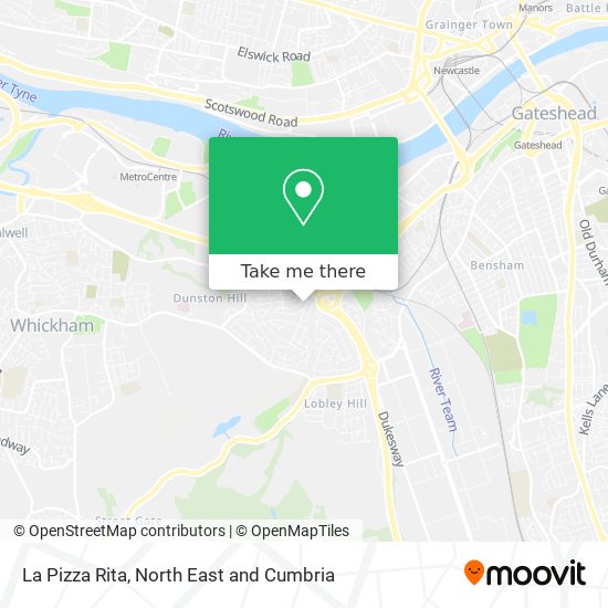 La Pizza Rita map