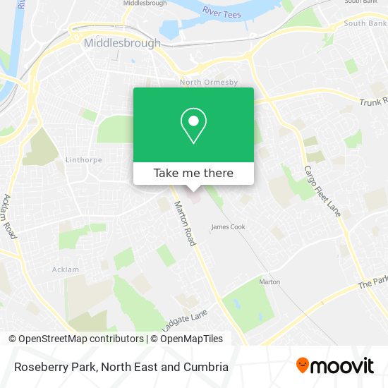 Roseberry Park map