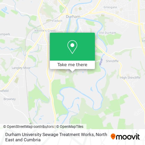 Durham University Sewage Treatment Works map