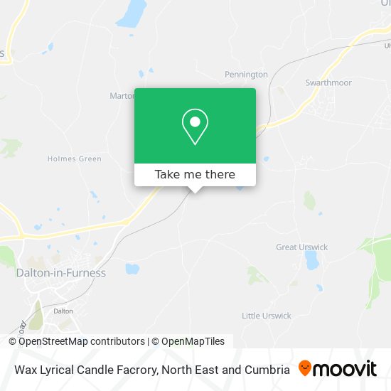 How to get to Wax Lyrical Candle Facrory in Barrow In Furness by