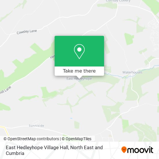 East Hedleyhope Village Hall map