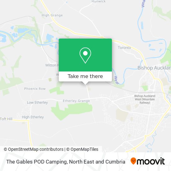 The Gables POD Camping map