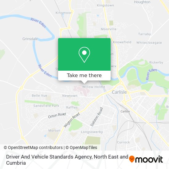 Driver And Vehicle Standards Agency map