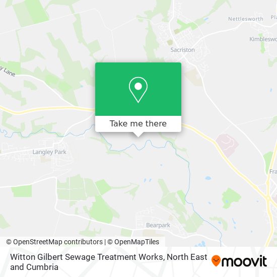Witton Gilbert Sewage Treatment Works map