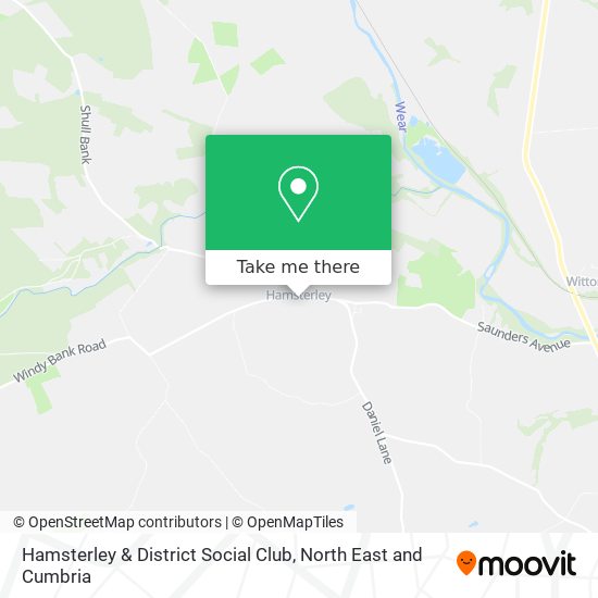 Hamsterley & District Social Club map