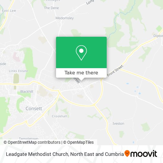 Leadgate Methodist Church map