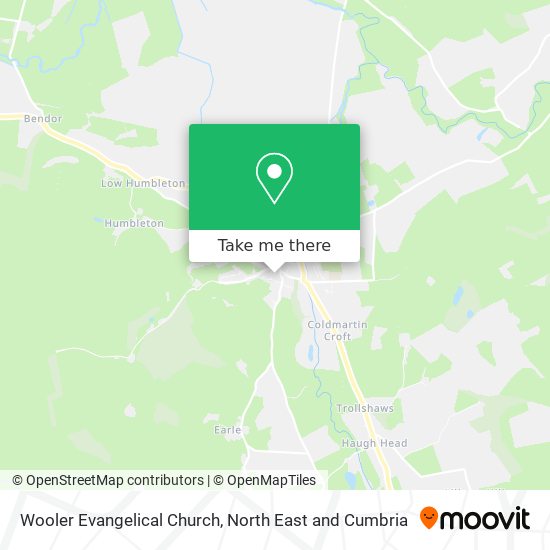 Wooler Evangelical Church map
